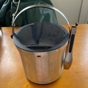 Steel Ice Bucket & Tong Set
